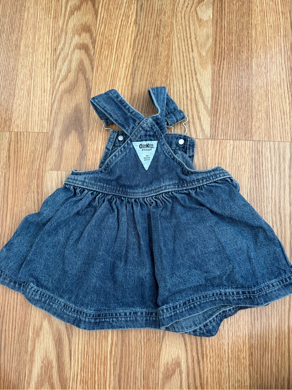 OshKosh B'gosh Dark Blue Denim Skirted Overalls